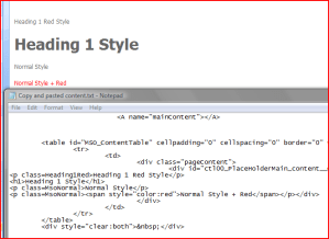 The Results (and Code) from Cut and Paste from Word