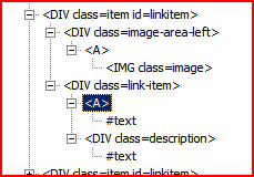 Some of the  Link Items expanded