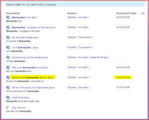 Search View of documents with dates around the summer-time boundary