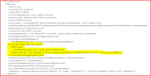 Hit Highlighting properties in the Search Results XML