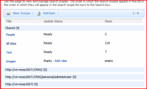 Scope List with new (empty) scope
