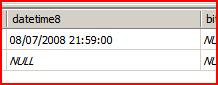 Date In SQL Server - note it has been adjusted by 2 hours from my original value